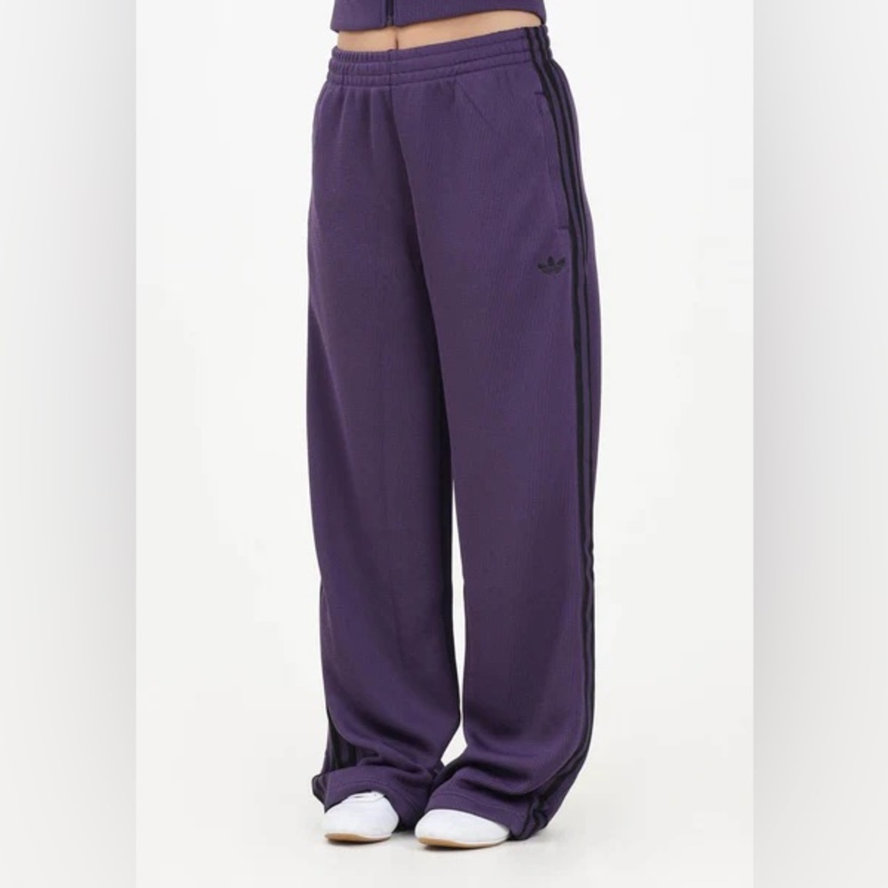Adidas Women's Purple Firebird Wide-Leg Pants - Picture 10 of 12